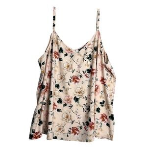 Torrid Floral Shopie Swing Cami Womens Plus Size 4X Beige Multi Romantic Boho